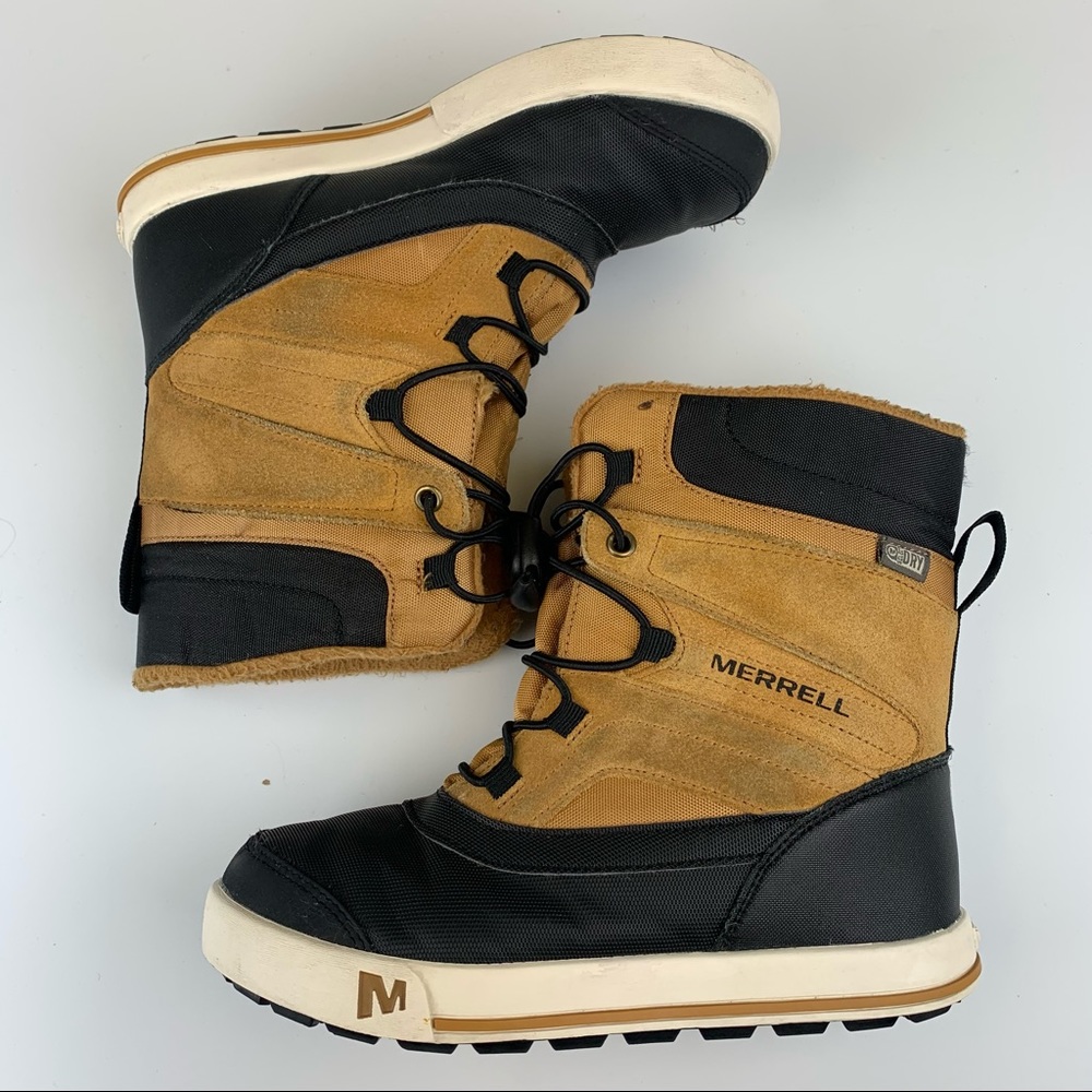 Merrell Snow Bank Boots 2.0 Waterproof Insulated Brown Quicklace Youth 2 - Picture 4 of 8